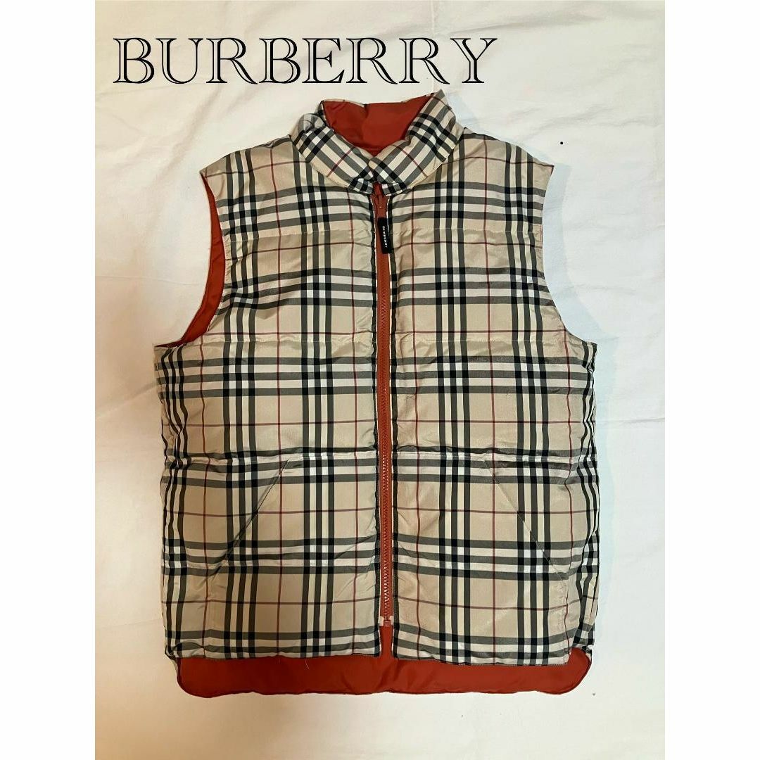 BURBERRY - BURBERRY ノバチェック リバーシブル ナイロン ダウンベスト