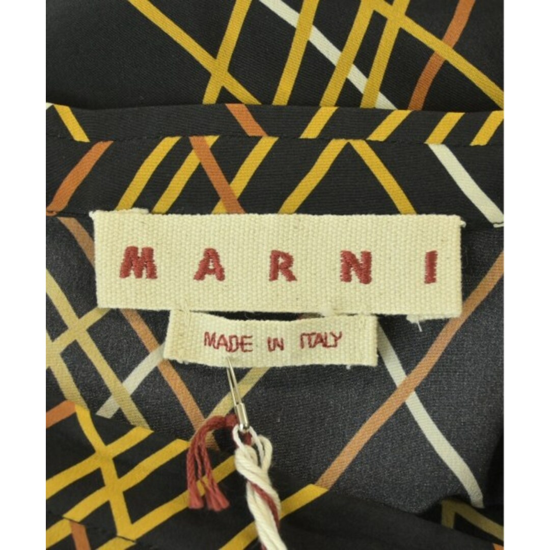 MARNI マルニ ひざ丈スカート 40(M位) 2108424N0129 MARNI マルニ ひざ丈スカート 40(M位) 黒x黄xオレンジ等(総柄