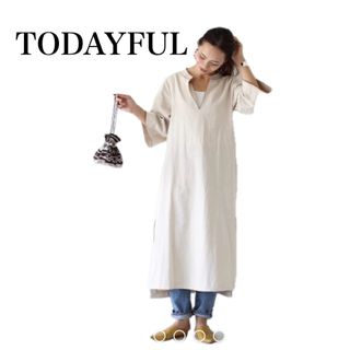 トゥデイフル(TODAYFUL)のTODAYFUL リネンロングワンピース(ロングワンピース/マキシワンピース)