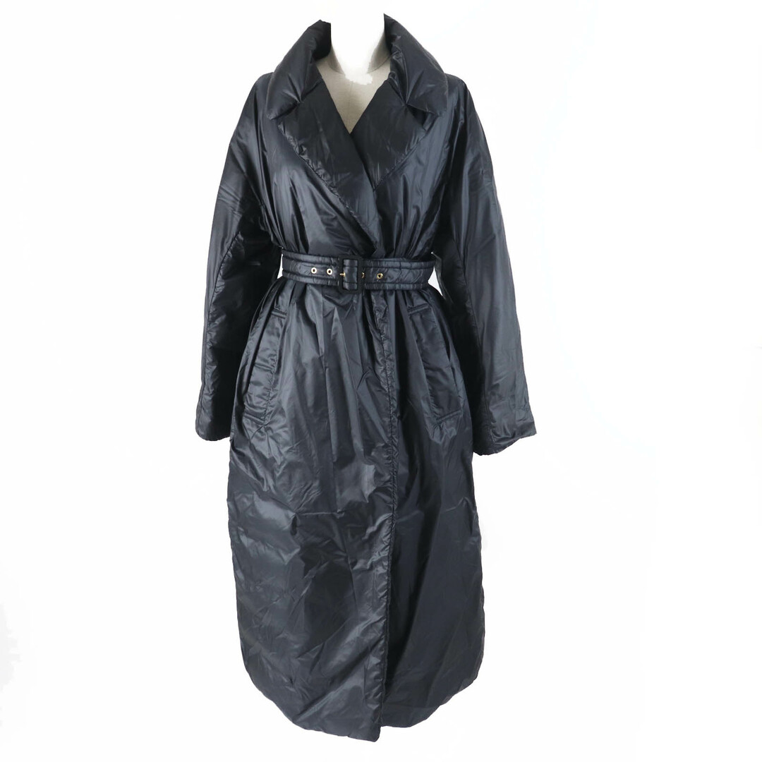 MONCLER - 美品◎MONCLER モンクレール 21AW LAUZEE ベルト付き ワッペン型金具付き 超ロングダウンコート ブラック 1 正規品 レディース