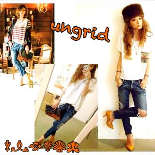 アングリッド(Ungrid)のungrid༓❅⃝︎༓スタッズサルエルデニム(デニム/ジーンズ)