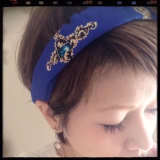 ロイヤルブルー☆春に♪ヘアバンド♡(ヘアバンド)
