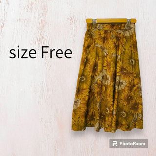 スカート レディース 花柄スカート 膝丈スカート(ひざ丈スカート)