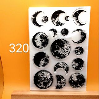 320．クリアスタンプ＊月④(印鑑/スタンプ/朱肉)
