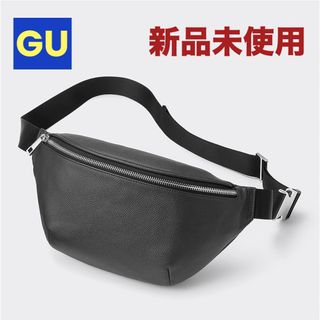 GU - GU ジーユー リアルレザーボディバッグ ブラック 新品未 GU - GU ジーユー リアルレザーボディバッグ ブラック 新品未