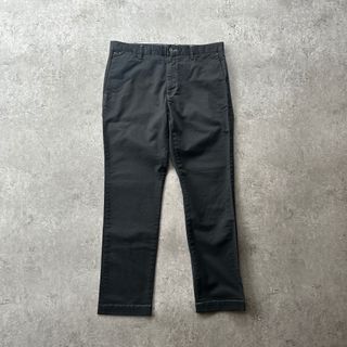 ラルフローレン(Ralph Lauren)の00s ラルフローレン コットンスラックス ブラック 32×32 ストレッチ(スラックス)