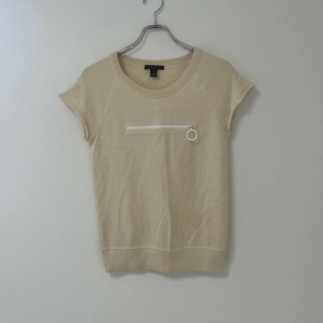 LOUIS VUITTON - 【LOUIS VUITTON】ルイ・ヴィトン トップス 半袖 Tシャツ 半袖ニット ファスナー装飾 ホワイト M