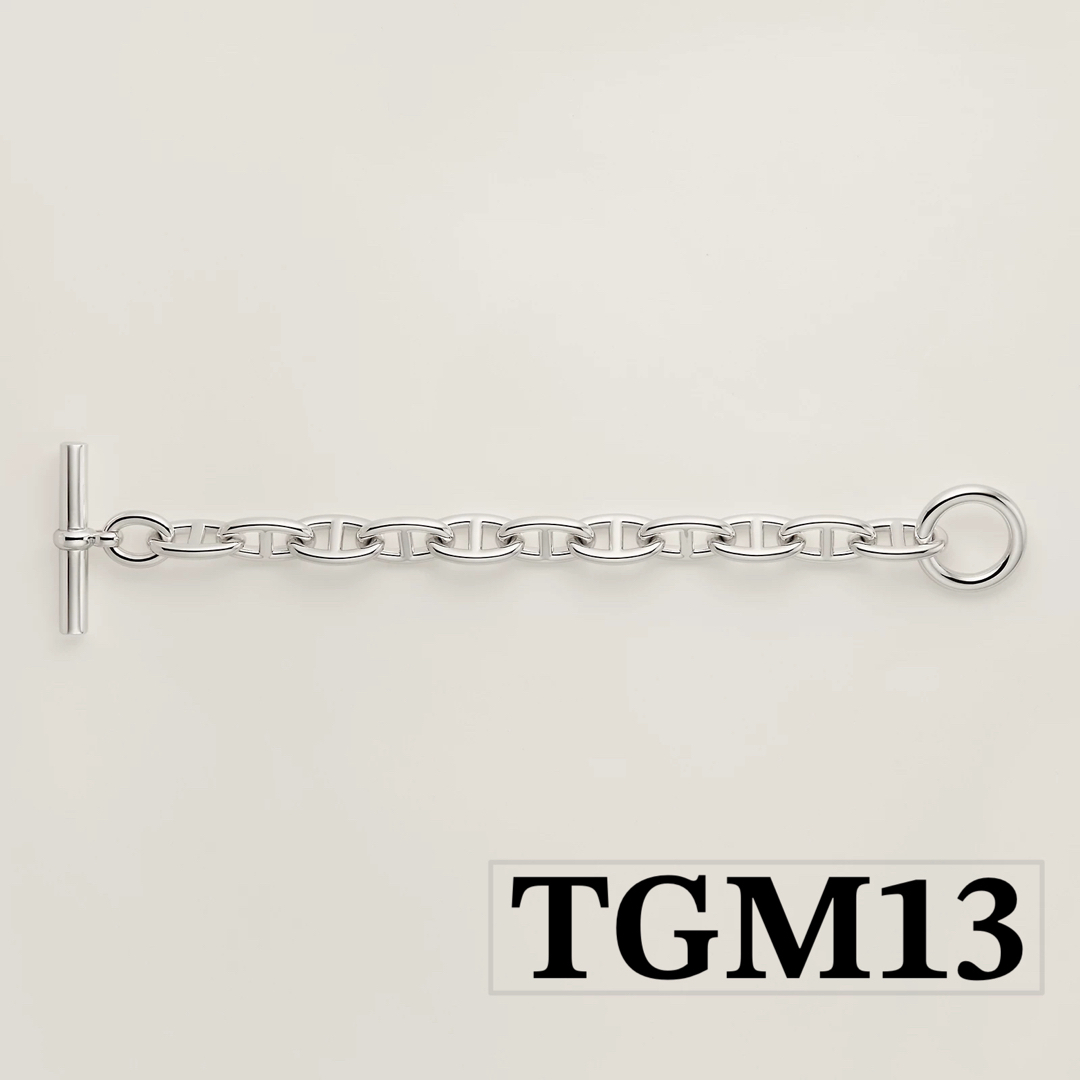 HERMES(エルメス)の新品・直営店購入 エルメス シェーヌダンクル ブレスレット TGM13 13コマ メンズのアクセサリー(ブレスレット)の商品写真