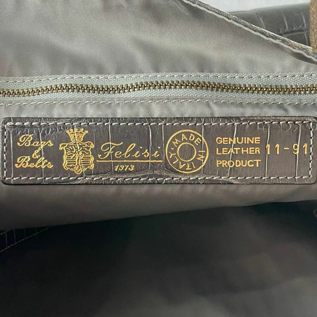 Felisi - ☆美品 フェリージ トートバッグ 11-91 クロコ型押し