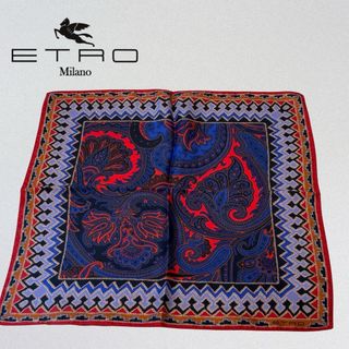ETRO - エトロ ポケットチーフ 100% シルク 43cm x 43cm ETRO - エトロ ポケットチーフ 100% シルク 43cm x 43cm