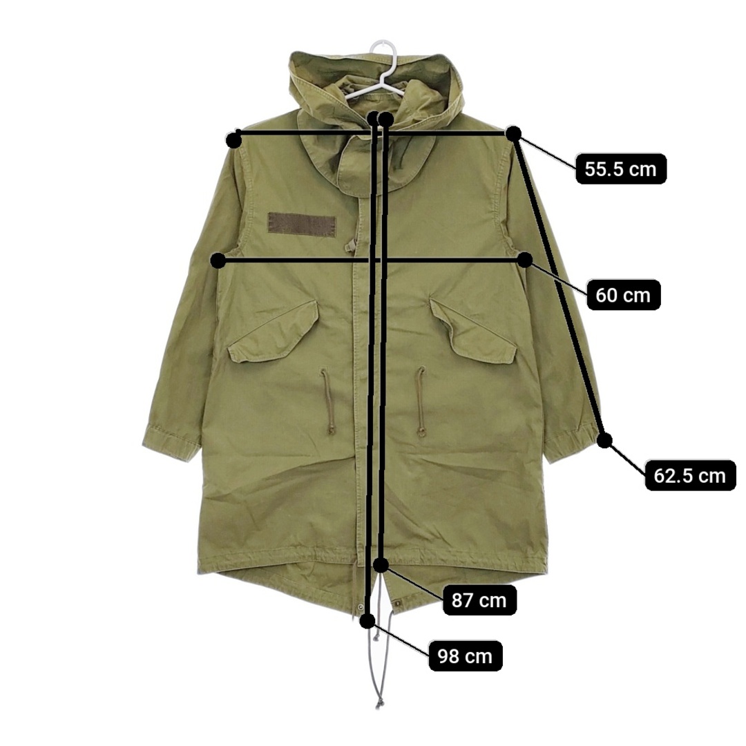 REMI RELIEF(レミレリーフ)のREMI RELIEF M65 モッズパーカー サイズM コットンナイロン ミリタリー モッズコート カーキ メンズ レミレリーフ【中古】5-0223M♪ メンズのジャケット/アウター(モッズコート)の商品写真