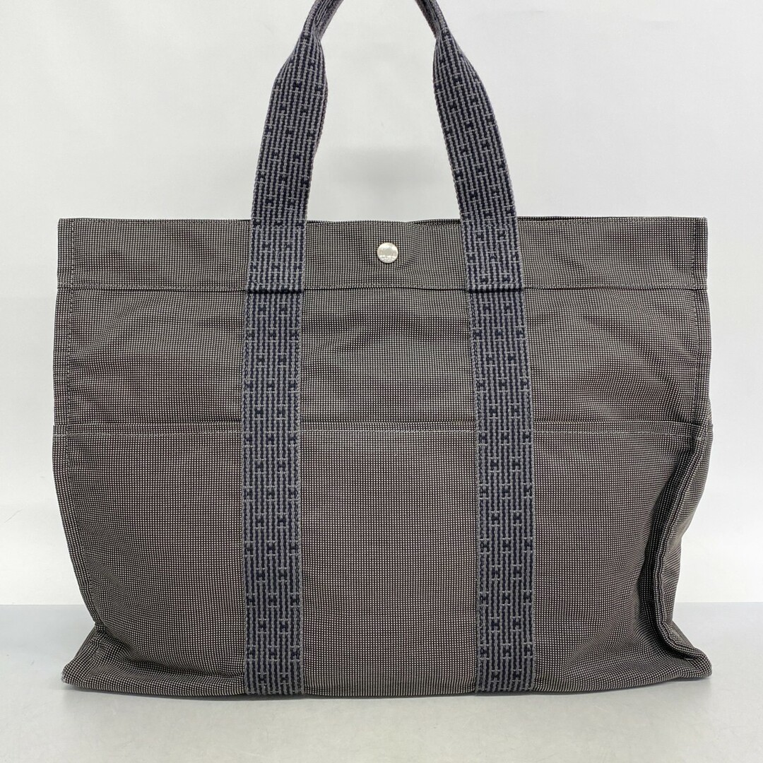 エルメス HERMES フールトゥ GM グレー キャンバス トートバッグ