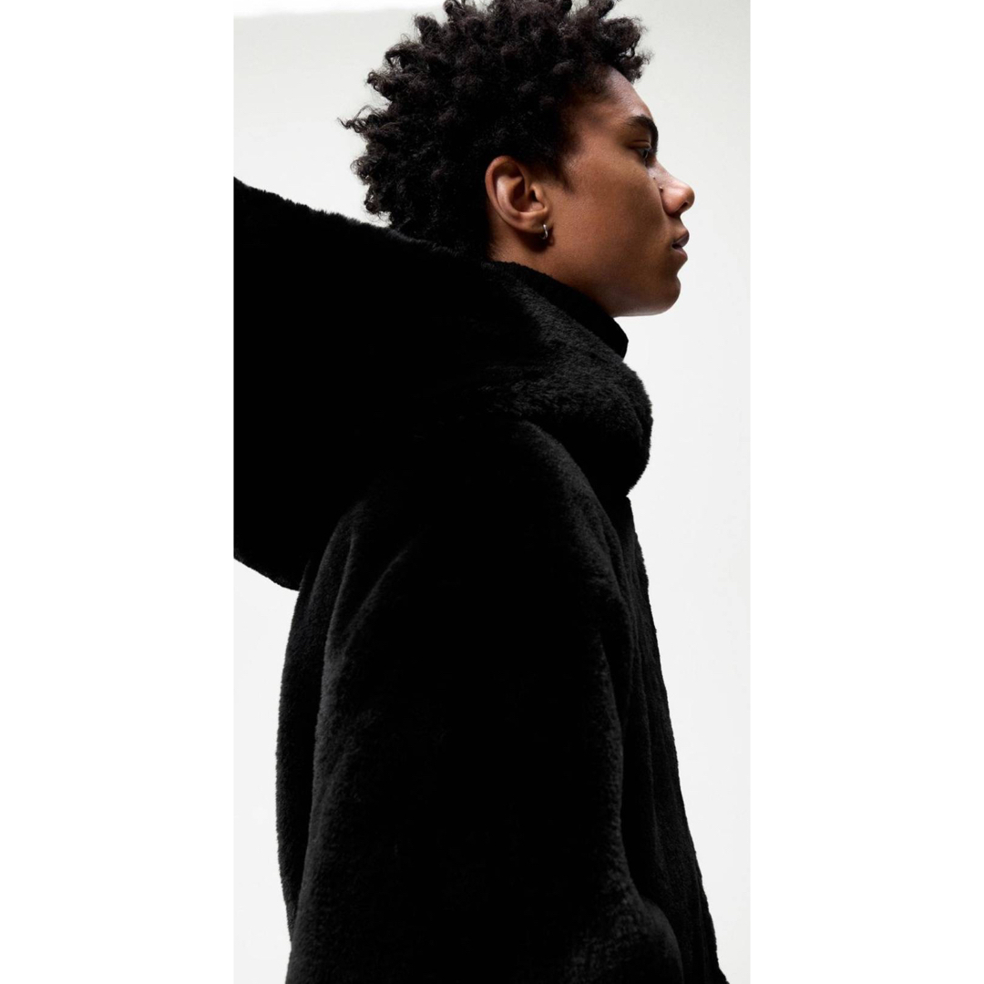 ZARA フェイクファーコート M ブラック