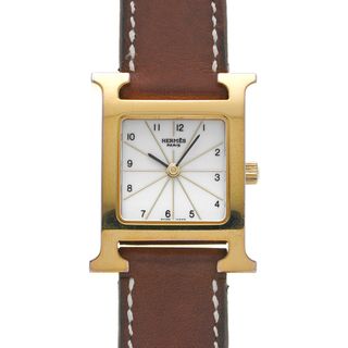 エルメス(HERMES)のエルメス Hウォッチ ドゥブルトゥール HH1.201 ホワイト レディース 腕時計 クォーツ 中古 銀蔵(腕時計)