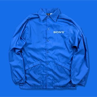 SONY - 80s USA製 SONY ソニー コーチジャケット ブルー テック SONY - 80s USA製 SONY ソニー コーチジャケット ブルー テック