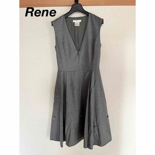 René - Rene ジャンバースカートワンピース34サイズ グレーの René - Rene ジャンバースカートワンピース34サイズ グレーの