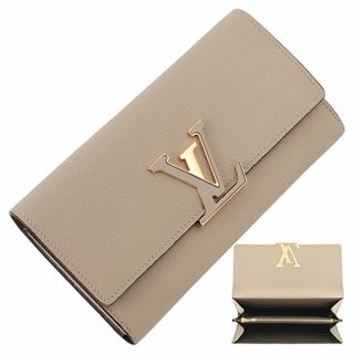 ルイヴィトン(LOUIS VUITTON)のルイヴィトン LOUIS VUITTON 長財布 ポルトフォイユ カプシーヌ M61249 トリヨンレザー ガレ グレージュ 財布 レディース LVロゴ フラップウォレット フラップ長財布 かぶせ 二つ折り財布 本革 ブランド 新品 7751(財布)