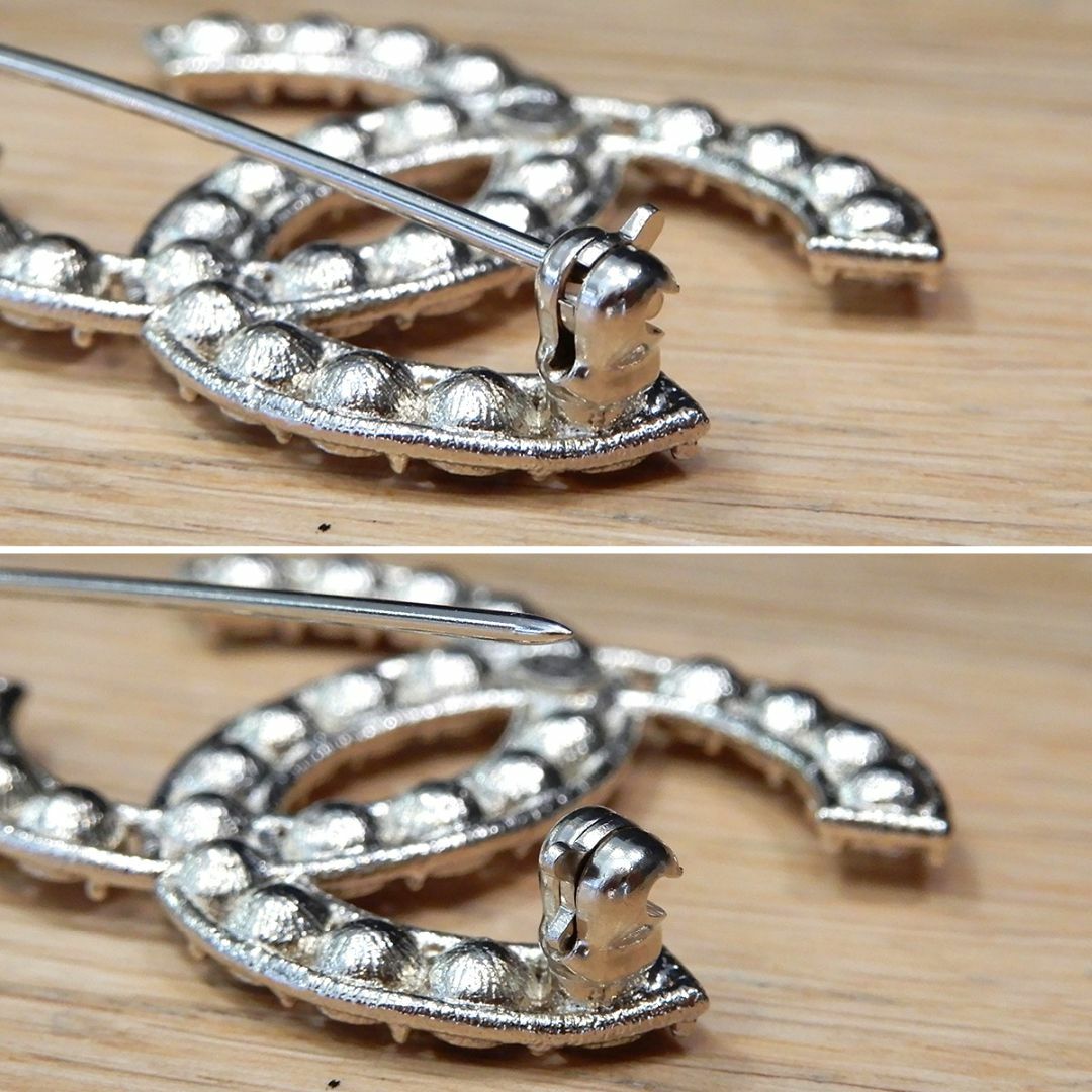 CHANEL - 未使用 シャネル ココマーク ラインストーン ブローチ CHANEL - 未使用 シャネル ココマーク ラインストーン ブローチ