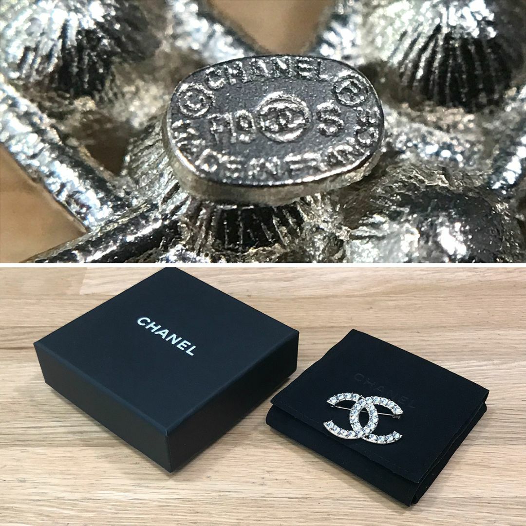 CHANEL - 未使用 シャネル ココマーク ラインストーン ブローチ CHANEL - 未使用 シャネル ココマーク ラインストーン ブローチ