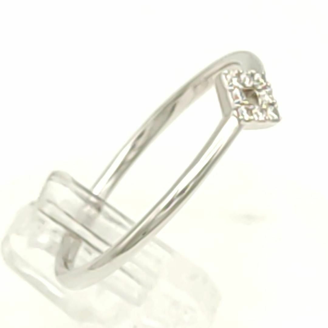 大特価 新品同様】✨リング 12号 プラチナ スクエア ダイヤモンド アクセサリー