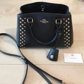 COACH - コーチ 2WAY ハンドバッグ ショルダーバッグ 黒 レザー