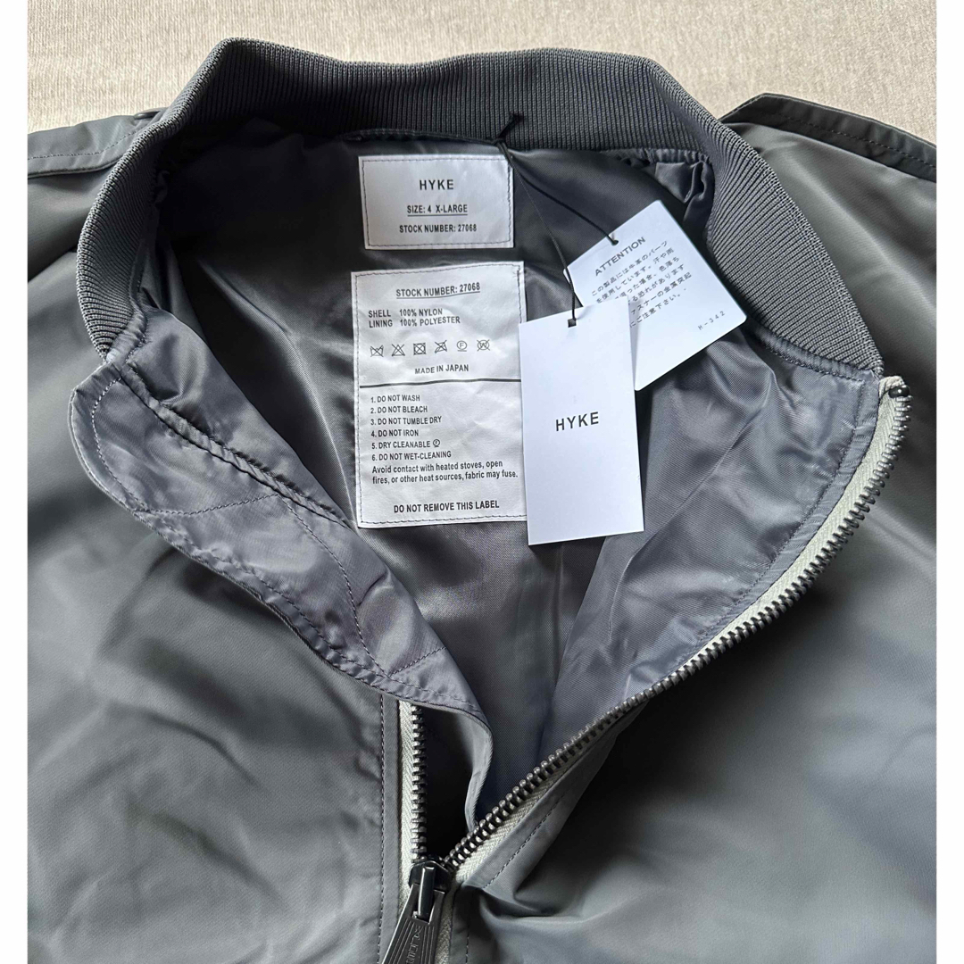 HYKE - 4新品 HYKE TYPE L-2A JACKET ブルゾン ハイク グレーの HYKE - 4新品 HYKE TYPE L-2A JACKET ブルゾン ハイク グレーの
