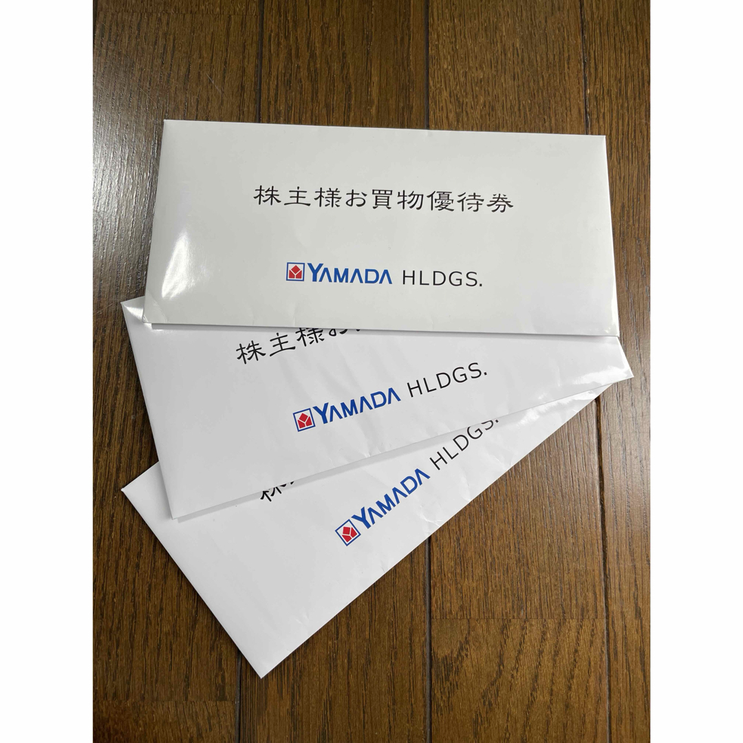 YAMADA HDGS. 株主優待券 専用封筒3枚セット チケットの優待券/割引券(ショッピング)の商品写真