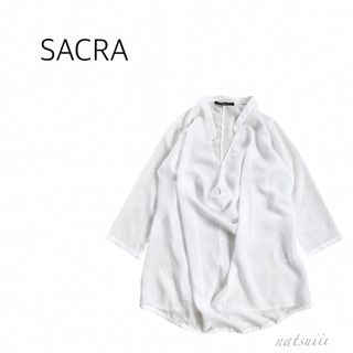 SACRA - SACRA(サクラ) コットンリネンデニム スキッパーカラー SACRA - SACRA(サクラ) コットンリネンデニム スキッパーカラー