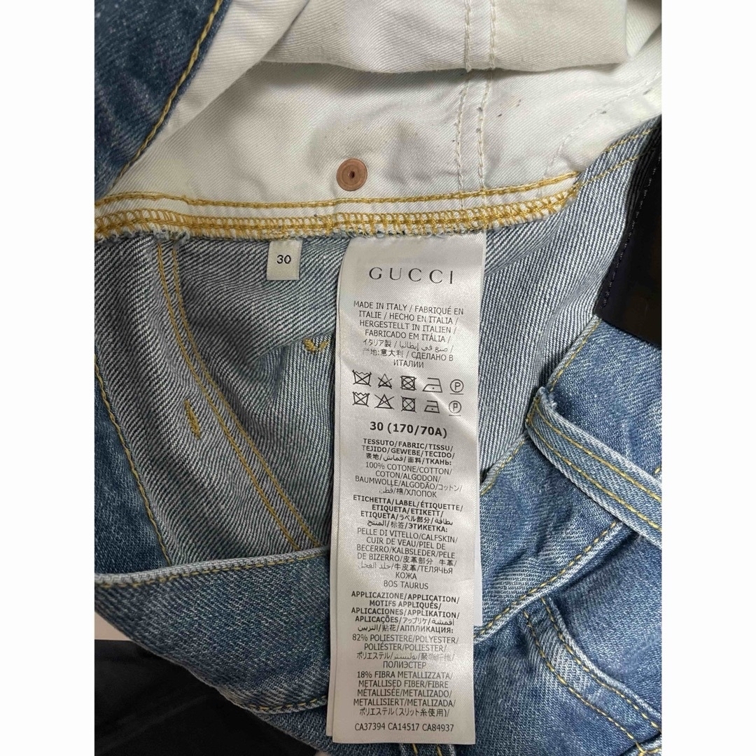 GUCCI - GUCCI 20SS ラベル付き フレア デニムパンツの通販 by GUCCI - GUCCI 20SS ラベル付き フレア デニムパンツの通販 by