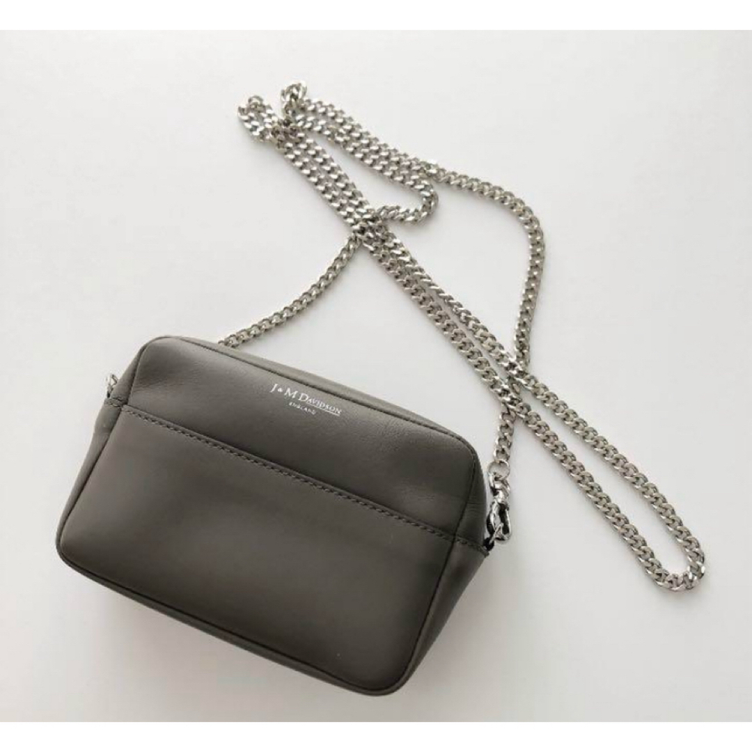 美品 別注 J&M DAVIDSON リップスティックポシェット グレー