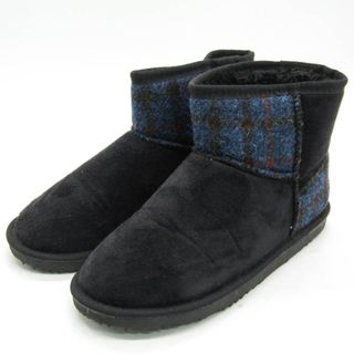 ハリスツイード(Harris Tweed)のハリスツイード ブーツ ブランド シューズ靴 黒 レディース 3Lサイズ ブラック系 HARRIS TWEED(ブーツ)