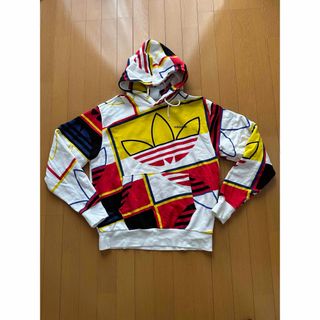 adidas - 【アディダス】サイズL 刺繍センターロゴ スリーライン adidas - 【アディダス】サイズL 刺繍センターロゴ スリーライン