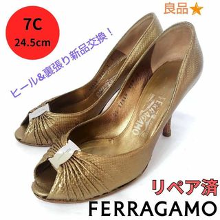 Salvatore Ferragamo(ハイヒール/パンプス ・ シルバー/銀色系 Salvatore Ferragamo(ハイヒール/パンプス ・ シルバー/銀色系