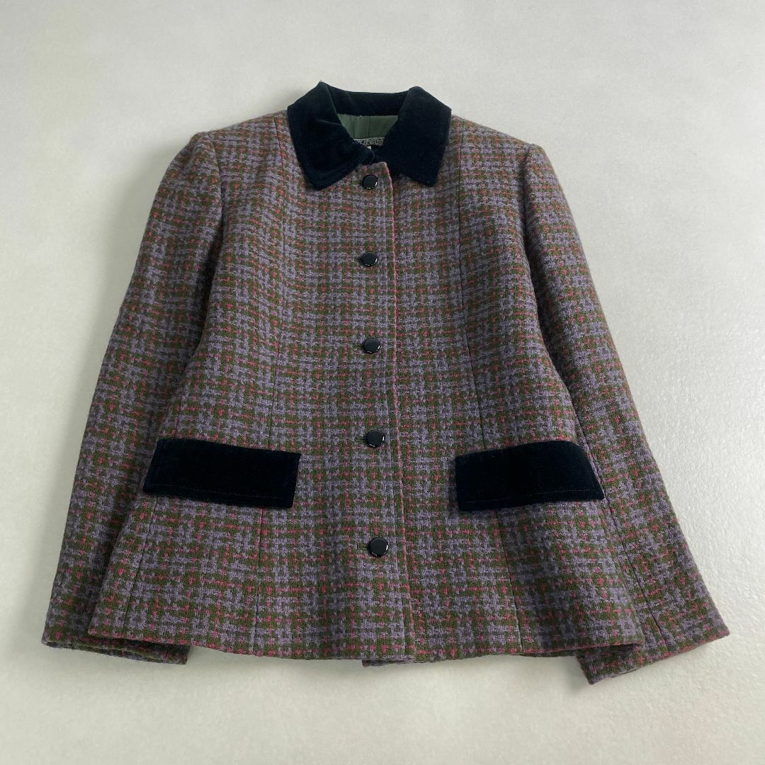 GIVENCHY - 美品　ジバンシー　テーラードジャケット　ツイード　ベルベット　GIVENCHY