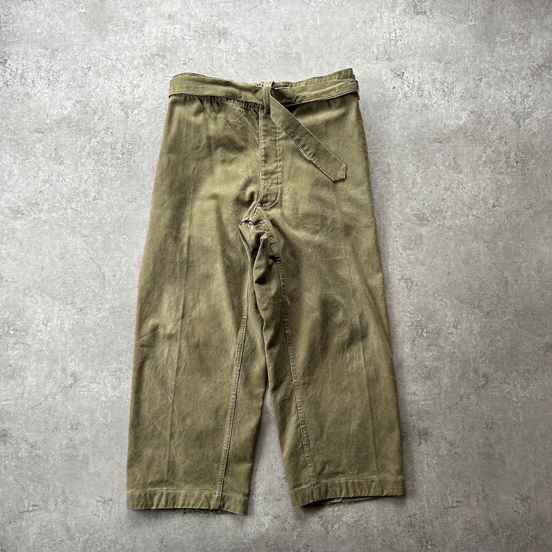 MILITARY - 40s フランス軍 M35前期 モーターサイクルパンツ オリーブ S相当