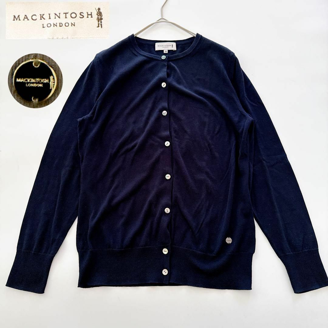 MACKINTOSH - 現行タグ✨️マッキントッシュロンドン　カーディガン　イタリア製糸　三陽商会　38