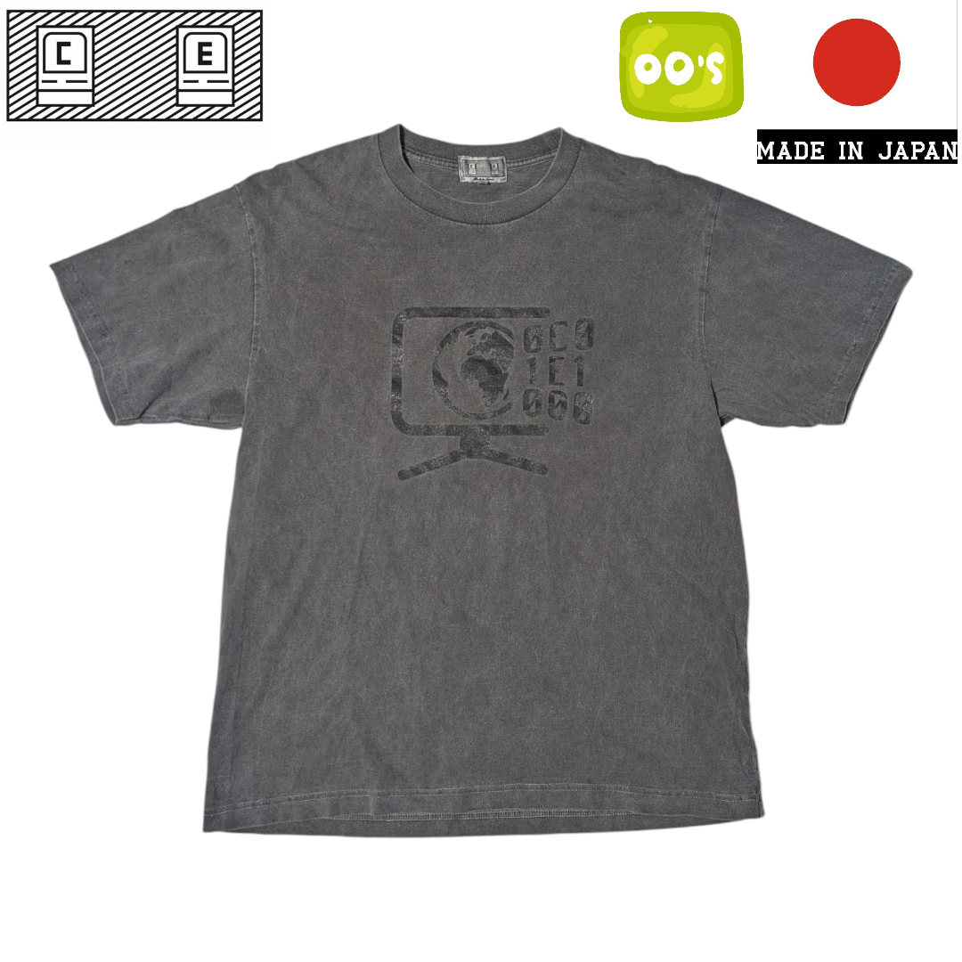 C.E - 90s 00s アーカイブ C.E ウォッシュグレー TVプリント Tシャツ