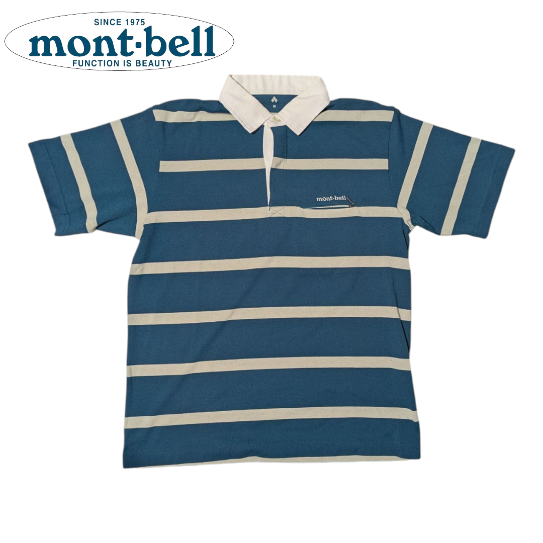 mont bell(モンベル)のmont bell ボーダー ポリエステル 半袖ポロシャツ メンズのトップス(ポロシャツ)の商品写真