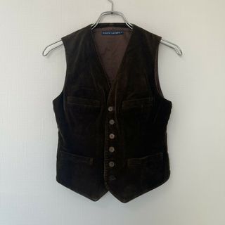 ラルフローレン(Ralph Lauren)の【RALPH LAUREN】ラルフローレン　ベスト　トップス　ブラウン系　ノースリーブ　コーデュロイ(ベスト)