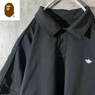 A BATHING APE - BAPE メンズ ポロシャツ L ブルー ビッグ A BATHING APE - BAPE メンズ ポロシャツ L ブルー ビッグ