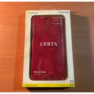 ハミィ(Hamee)の【新品】iPhone XSMax レッド　ケース 手帳CERTA(iPhoneケース)
