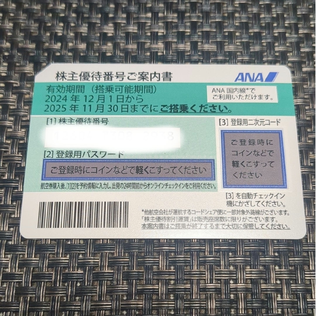 ANA(全日本空輸)(エーエヌエー(ゼンニッポンクウユ))のANA 株主優待 チケットの優待券/割引券(その他)の商品写真