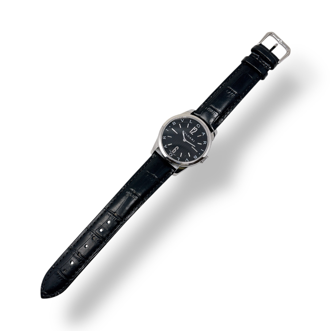 BVLGARI - ブルガリ ソロテンポ ST37S レザー クォーツ ブラック BVLGARI - ブルガリ ソロテンポ ST37S レザー クォーツ ブラック