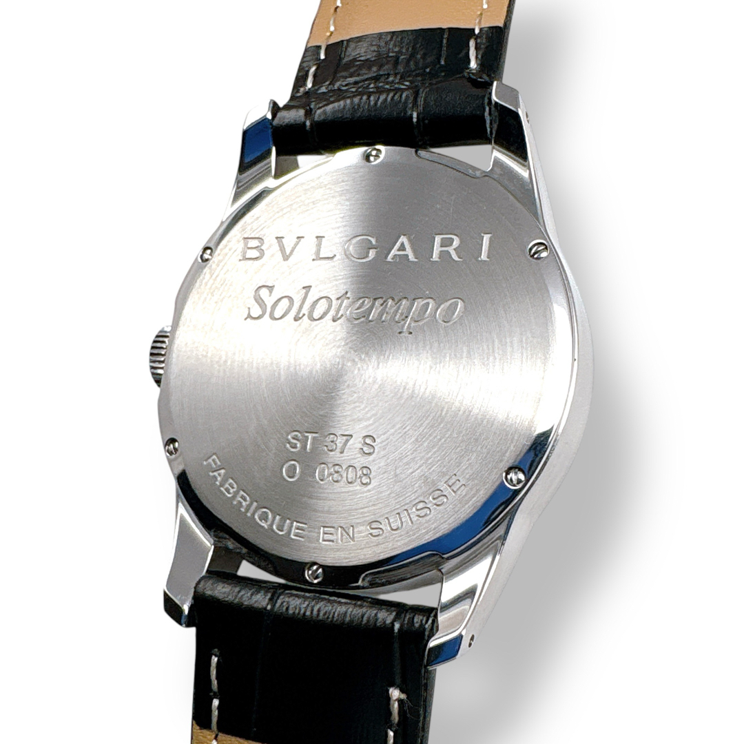 BVLGARI - ブルガリ ソロテンポ ST37S レザー クォーツ ブラック BVLGARI - ブルガリ ソロテンポ ST37S レザー クォーツ ブラック