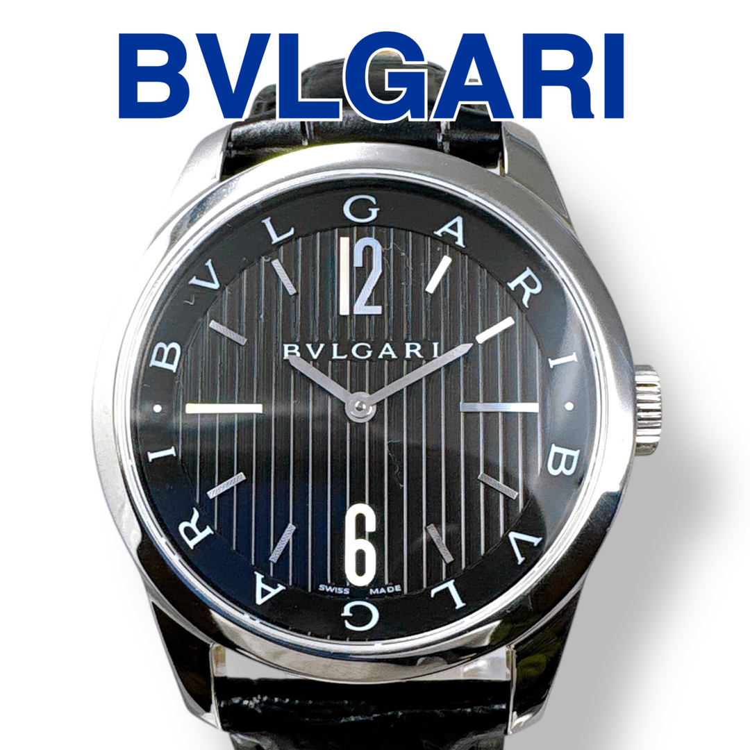 BVLGARI - ブルガリ ソロテンポ ST37S レザー クォーツ ブラック BVLGARI - ブルガリ ソロテンポ ST37S レザー クォーツ ブラック