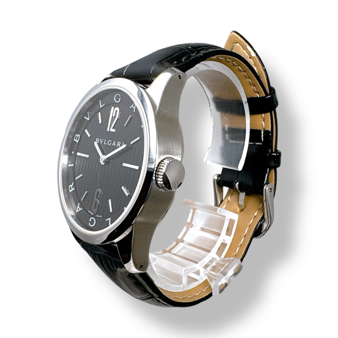 BVLGARI - ブルガリ ソロテンポ ST37S レザー クォーツ ブラック BVLGARI - ブルガリ ソロテンポ ST37S レザー クォーツ ブラック