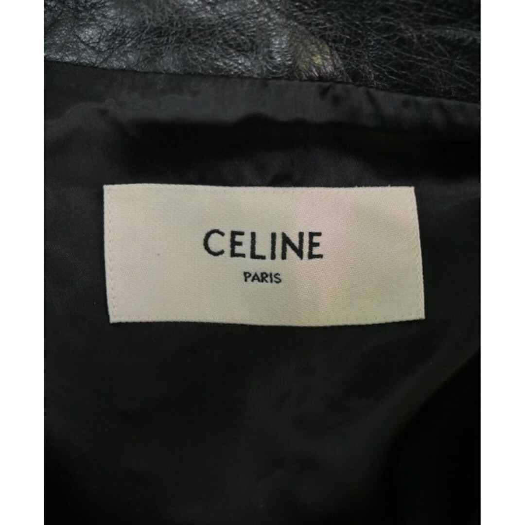 CELINE - CELINE セリーヌ ライダース 34(XXS位) 黒 【古着