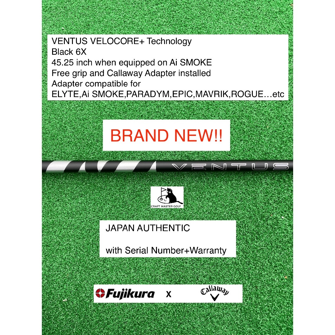 お礼や感謝伝えるプチギフト クラブ Fujikura - VENTUS VELOCORE+ BK CALLAWAY 6X 45.25 クラブ