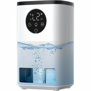 除湿機 小型 大画面タッチパネル 除湿器 ペルチェ式 強力除湿 1600ml 白(加湿器/除湿機)