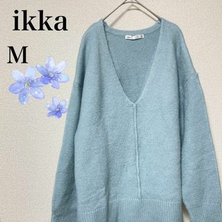 イッカ(ikka)の【着回し抜群】ikka 深Vネックセーター カジュアル ゆったり 体型カバー M(ニット/セーター)
